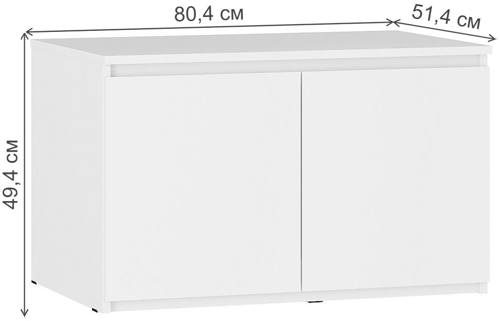 Тумба Симпл ТБ-06 белый