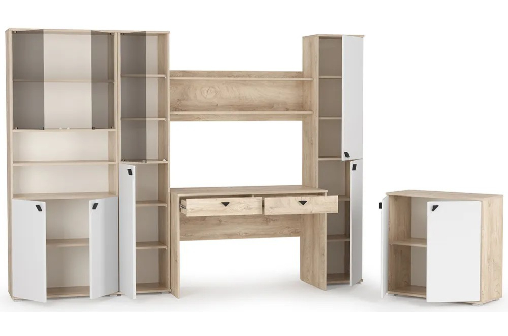 Кабинет Бостон дуб эндгрейн элегантный комплектация 3