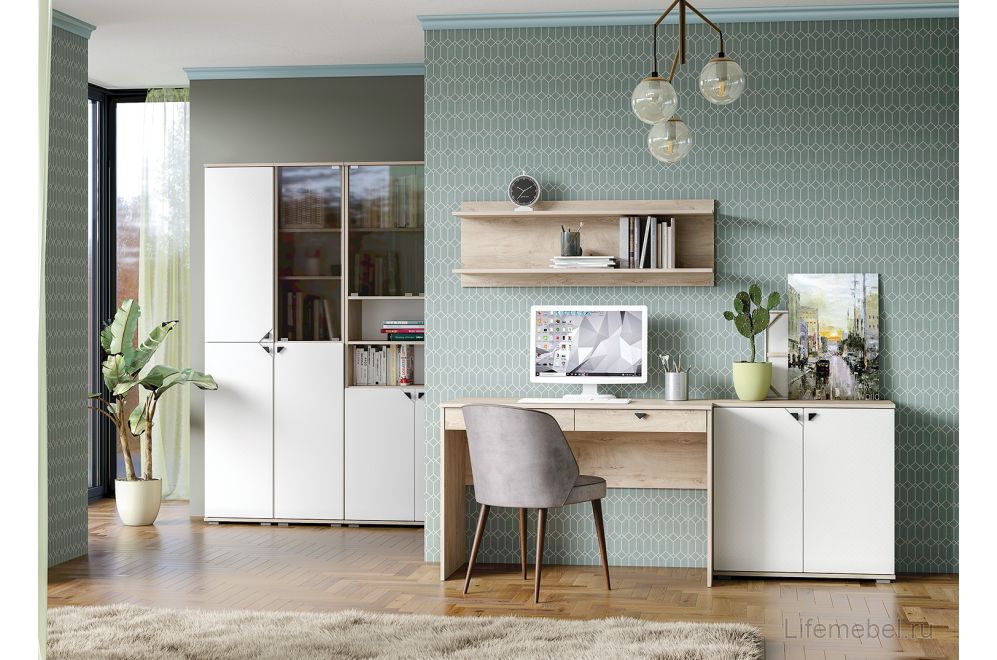 Кабинет Бостон дуб эндгрейн элегантный комплектация 3