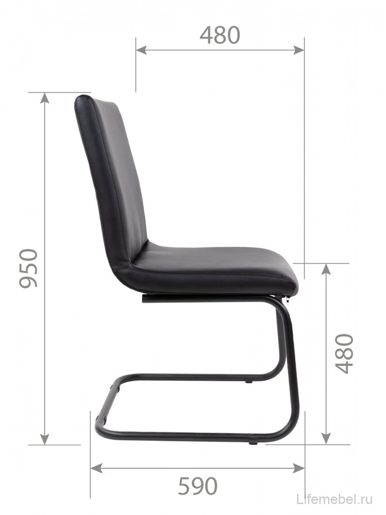 Офисный стул Chairman 919V экокожа черный