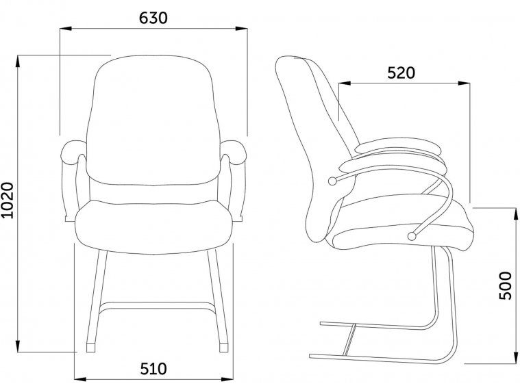 Офисный стул King черный