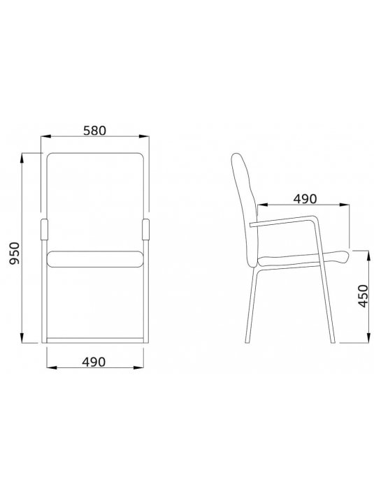 Офисный стул Picasso chrome eco черный