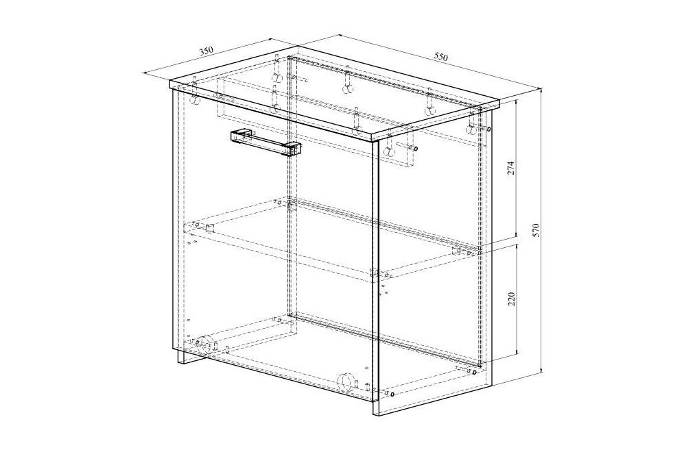 Тумба Агата АТ-10 северное дерево светлое