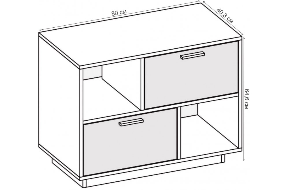 Тумба Эго Т-1 на подиуме дуб крафт золотой / белый глянец