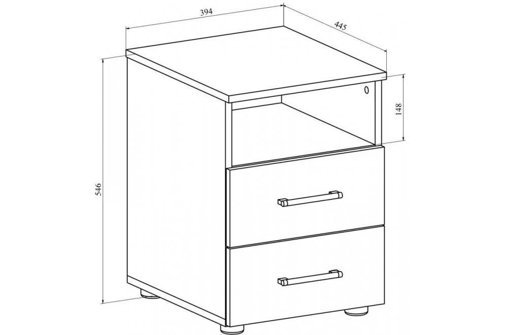 Тумба ОФ-24 блэквуд сатиновый