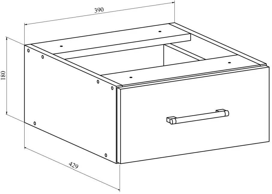 Тумба подвесная ОФ-26 блэквуд сатиновый