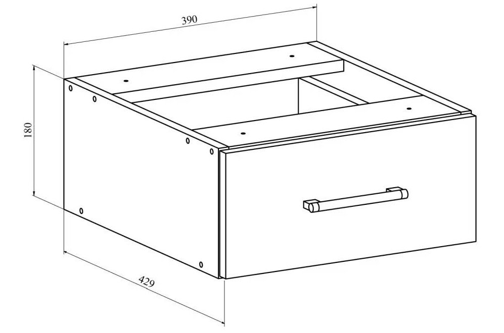 Тумба подвесная ОФ-26 блэквуд сатиновый