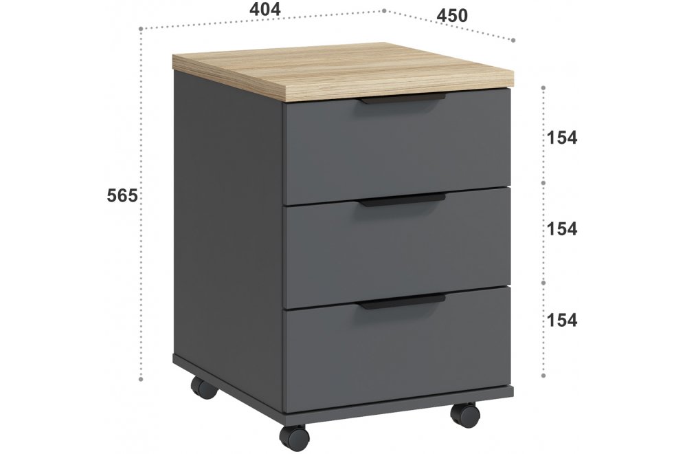 Тумба Скайлайт СЛ-12К блеквуд ячменный / графит