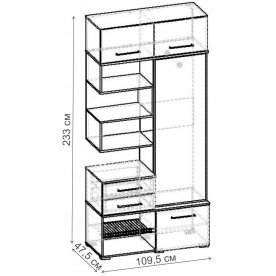Готовая прихожая Дебют-02.01 ПР.061.01