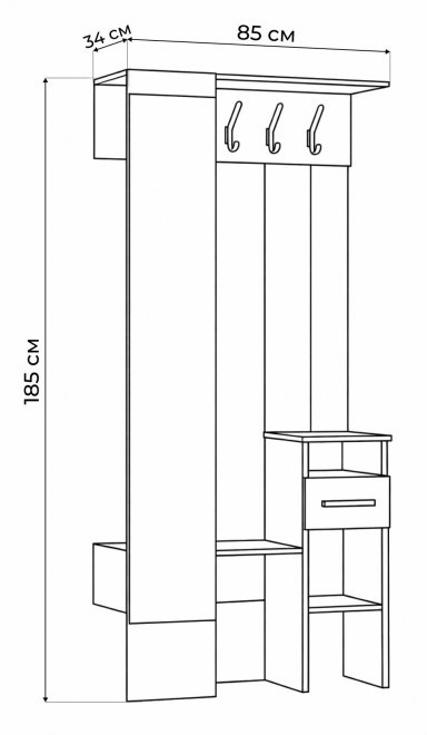 Готовая прихожая Рогес белая