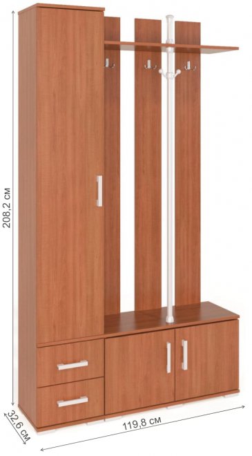 Готовая прихожая Вента-20 левая вишня