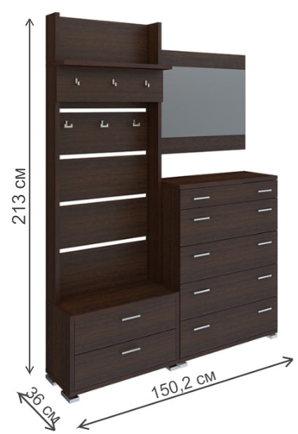 Прихожая Инвайт 4 венге