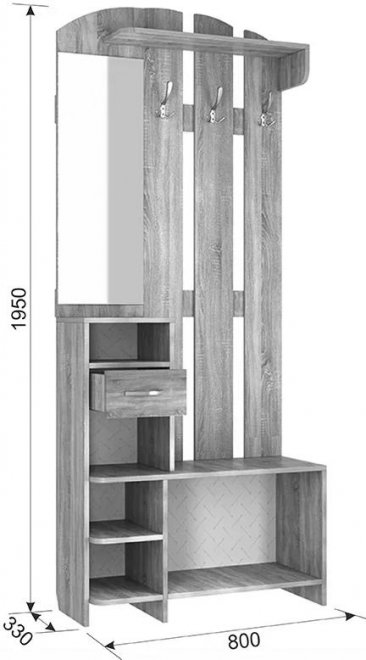 Прихожая Мила ясень шимо
