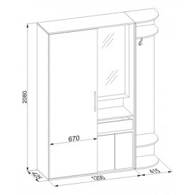 Прихожая ВШ-4 + ШС-1