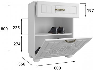 Модульная прихожая Монблан комплектация 4