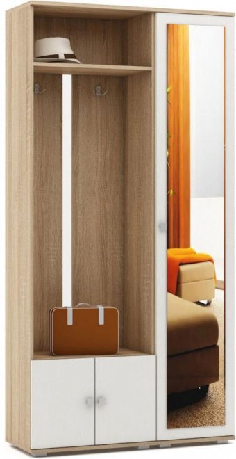 Модульная прихожая Тунис-1 дуб сонома / белый