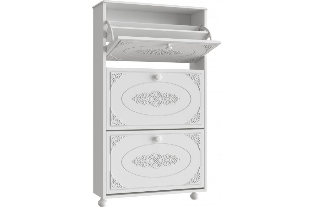 Модульная прихожая Ассоль АС-055 белое дерево (К)