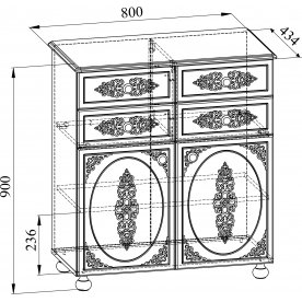 Модульная прихожая Ассоль комплектация 1