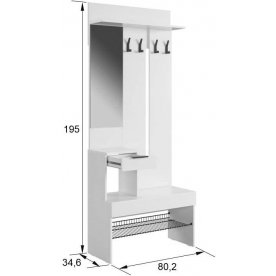 Модульная прихожая Баско К1 комплектация 1