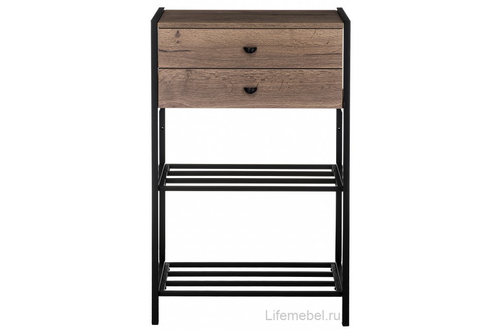 Модульная прихожая Лофт дуб галифакс / черный матовый