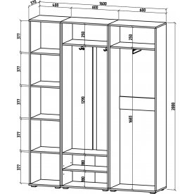 Модульная прихожая Тунис-3