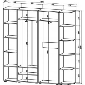 Модульная прихожая Тунис-4