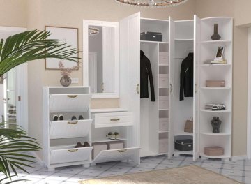 Модульная прихожая Монблан комплектация 1