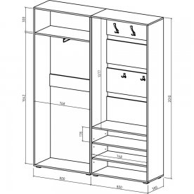 Модульная прихожая Марс-1