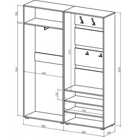 Модульная прихожая Марс-1