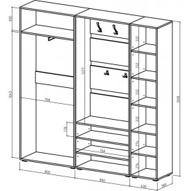 Модульная прихожая Марс-2