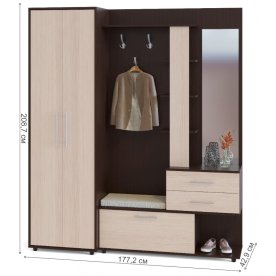 Модульная прихожая ВШ-11+ШО-1
