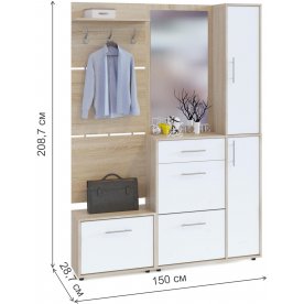 Модульная прихожая ВШ-5.1 + ТП-1 + ТП-4 + ПЗ-4 (комплектация 6)