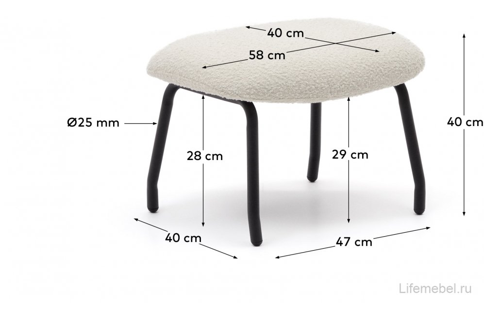 Пуф Belina белый