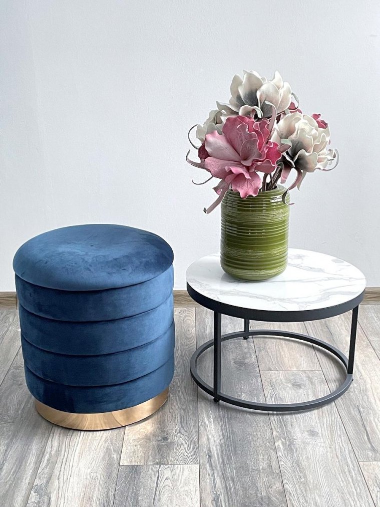 Пуф Фред синий / золотой