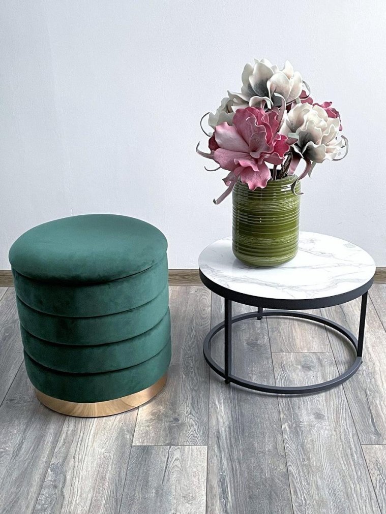 Пуф Фред зеленый / золотой