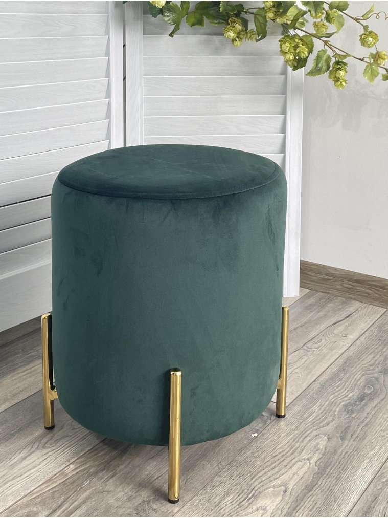 Пуф Rice bluvel-78 green / gold 