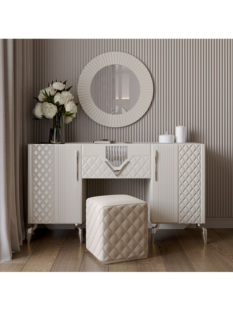 Пуф Савелья кашемир / серебро