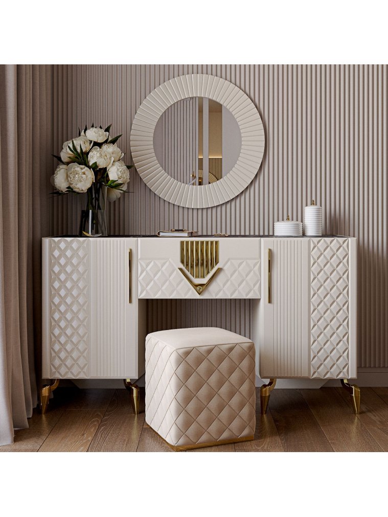 Пуф Савелья кашемир / золото