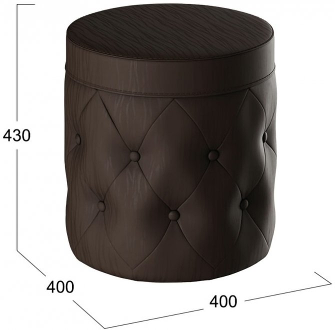 Пуф Тип 5 коричневый кашемир