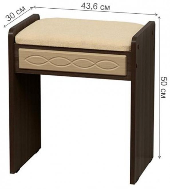 Банкетка П00164190 венге / клен азия