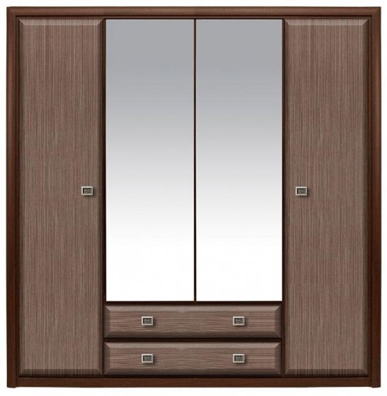 Шкаф четырехдверный Коен SZF4D2S венге магия / штрокс