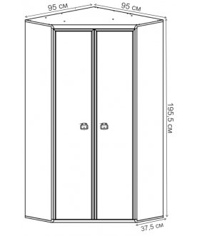 Шкаф для прихожей Индиана JSZFN 2D дуб саттер