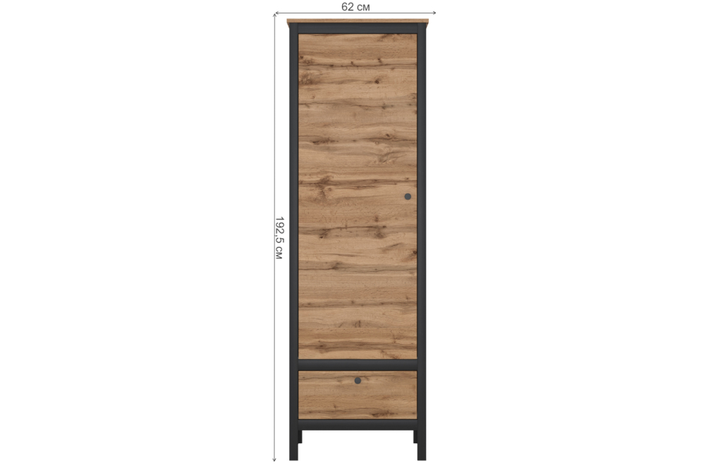 Шкаф однодверный Loft REG1D1S дуб вотан