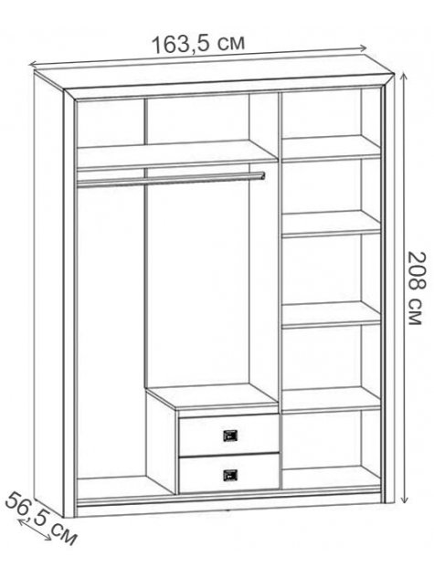 Шкаф трехдверный Коен SZF3D2S венге магия / штрокс