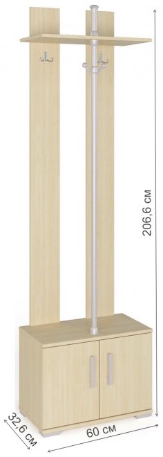 Готовая прихожая Вента-2 дуб молочный