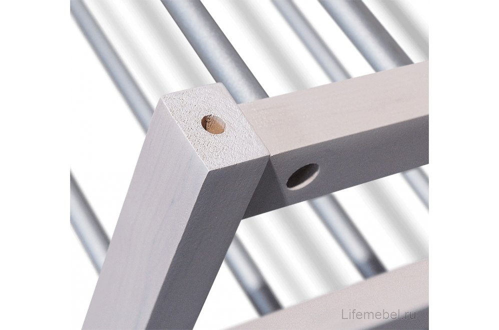 Обувница Альберо SHT-SR9-4 беленая / алюминий металлик