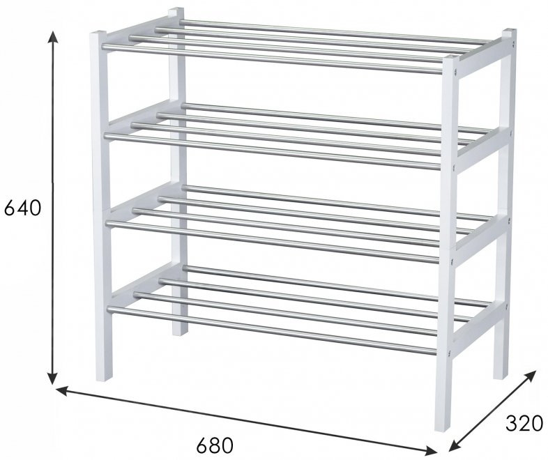 Обувница Атлас белый комплект 2 шт