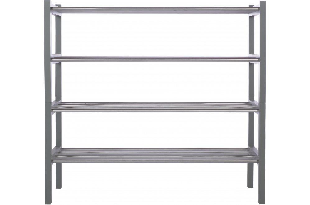 Обувница Атлас четырехъярусный серый