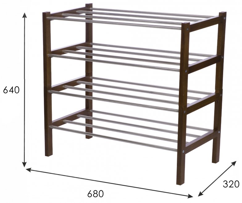Обувница Атлас комплект средне-коричневый