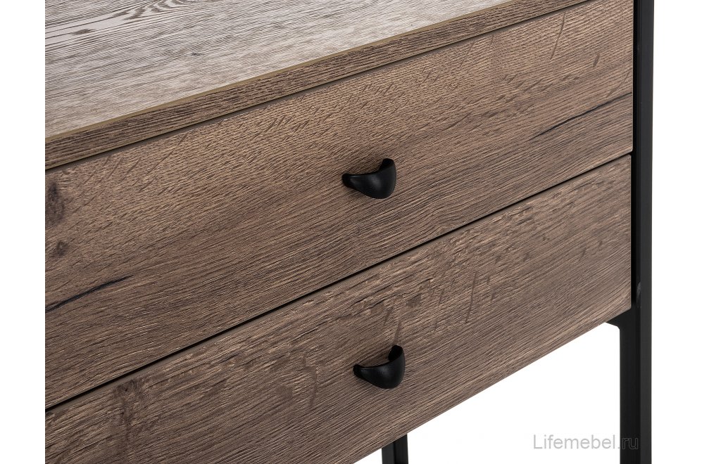 Обувница Диана дуб галифакс / черный матовый